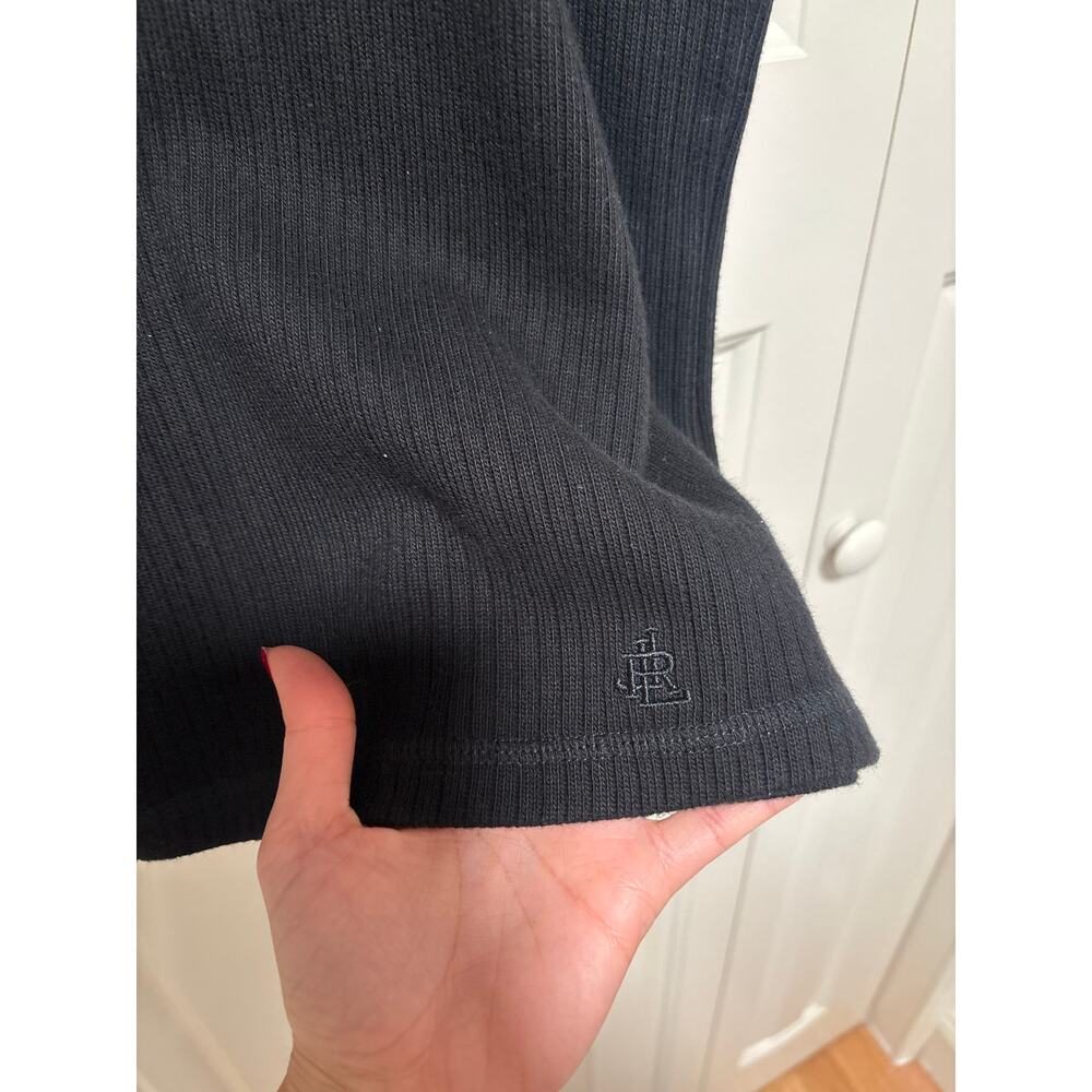 Lauren Ralph Lauren Black Ribbed Cotton Sweater 3X - Picture 5 of 8